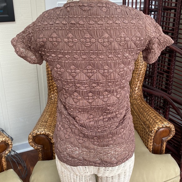 Adorable short sleeve crinkle top shirt Size PS - Picture 4 of 7